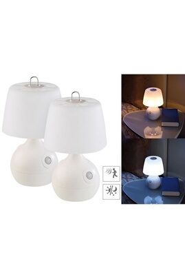 Lampe à poser Lunartec : Socle lumineux décoratif à LED LS-7.3D