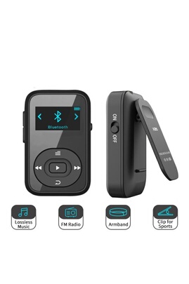 Lecteur audio vidéo MP3-MP4 Yokuli Bluetooth lecteur MP3 numérique 8GB  pince Mini Portable avec FM Radio soutien TF carte