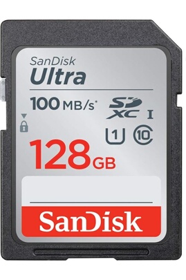Carte mémoire SD Sandisk Carte Mémoire SDXC 128 Go Ultra jusqu'à 100  Mo/s Classe 10 UHS-I
