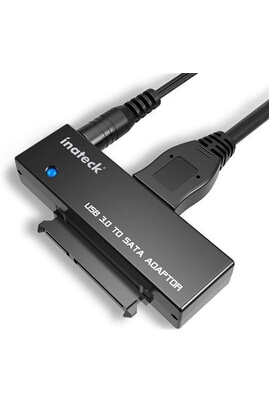 Adaptateur et convertisseur Inateck Adaptateur USB 3.0 vers SATA Disque Dur  pour 2.5/3.5 SATA HDD/SSD Convertisseur avec Adaptateur Alimentation  Externe