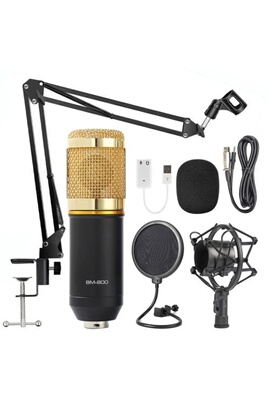 Microphone à Condensateur Kit, BM-800 Micro Studio Streaming