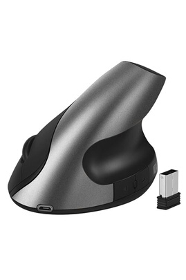 Souris ergonomique verticale sans fil pour gauchers Windows, Mac OS, USB  2.4 G
