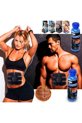 ceinture abdominale amincissante - fonte de graisse - abs  électro-stimulation top body challenge sport fitness - 2 gels minceur