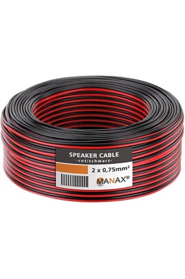 Vidéoprojecteur GENERIQUE MANAX SC2075 Câble d'enceinte 2x0.75 mm² CCA ( Câble d'enceinte/Câble Audio), 2x0,75mm², 10,0m, Rouge/Noir
