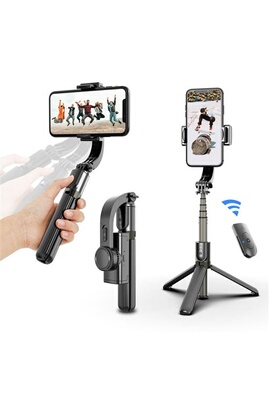 Stabilisateur Youkuke Stabilisateur de téléphone Mobile trépied Cardan  Portable stabilisateur d'image Selfie bâton caméra Photo Chat vidéo  d'enregistremen - Noir