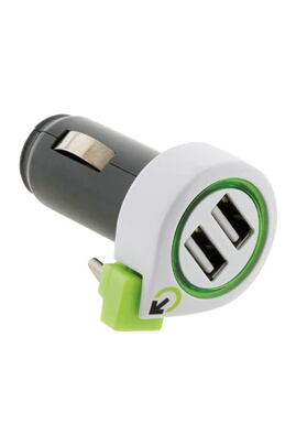 QoQa - q2-power Set adaptateur courant + chargeur USB auto