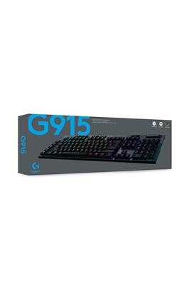 Souris Logitech Gaming G915 - Clavier - backlit - USB, Bluetooth, 2.4 GHz -  QWERTY - International US - commutateur : GL Tactile - noir