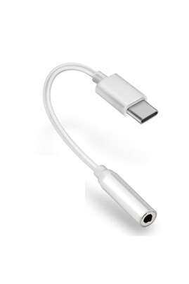 Chargeur pour téléphone mobile iPomcase Adaptateur Audio USB Type C vers  Jack 3.5 mm Femelle - Blanc