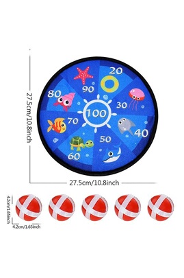 Cible Non renseigné Balle volante cible jouets avec 5 balle pour enfants B  - Bleu