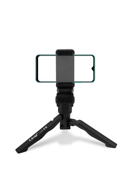 Accessoire photo, vidéo pour téléphone mobile Linq Mini Trépied Smartphone  / Appareil Photo Rotatif à 360° Poignée Vidéo Noir