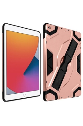 Housse Tablette Avizar Coque pour iPad 2021 2020 et 2019 10.2 Hybride  Poignée Support Rose métallisé