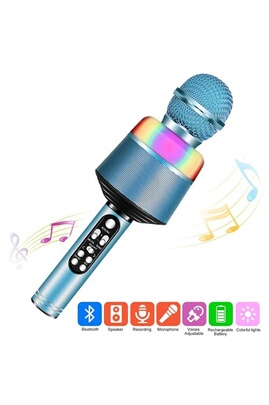 Microphone sans fil karaoké pour téléphone portable, microphone à