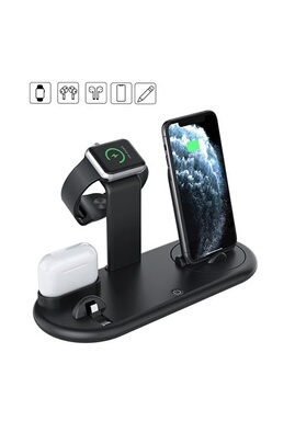 Chargeur pour téléphone mobile Qumox 3 en 1 Station de Charge Sans Fil  Support Qi Chargeur Induction pour Apple Watch /Air Pods /iPhone samsung  etc.