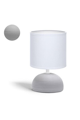 Lampe de chevet Aigostar - Lampe de table, chevet, bureau avec base  céramique et abat-jour tissu. Douille E14. Écologique, moderne et vintage.
