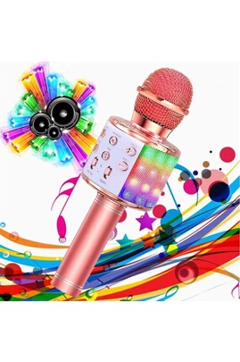Micro Karaoke Enfant Sans Fil avec 2 Micro, Portable Karaoké