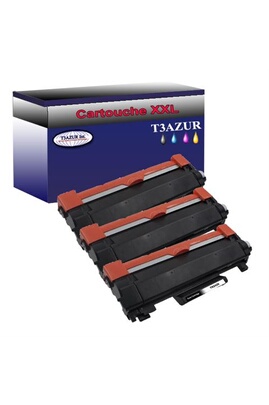 Toner T3AZUR Lot de 3 Toners compatibles Brother MFC-L2710DW, MFC-L2712DN,  TN2420 - 3 000 pages – Noir