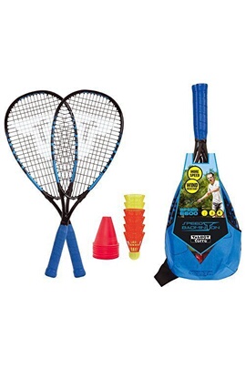 Raquette de badminton Talbot Torro Talbot-Torro Speed-Badminton Set SPEED  6600, set complet, 2 raquettes en aluminium 58,5cm, 6 volants résistants au  vent, plots de marquage, sac