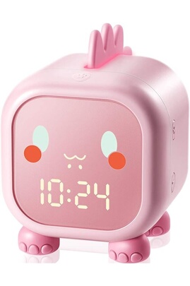 Réveil pour enfants, veilleuse musique veilleuse réveil avec affichage de  la température et de la date