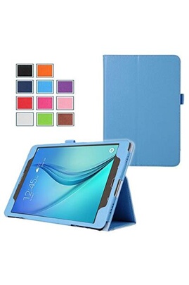 Housse Tablette XEPTIO Housse Samsung Galaxy Tab A 10.1 2016 Wifi/4G  (T580/T585/T580N) 10,1 pouces Cuir Style bleu avec Stand - Etui coque de protection  tablette SAMSUNG