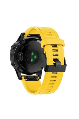 Montre connectée GENERIQUE Bracelet en silicone sport avec boucle pour  Garmin Fenix 5 - Jaune/Noir