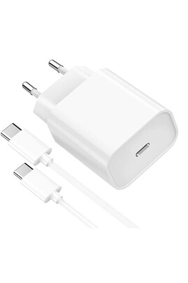 Connectique et chargeurs pour tablette Phonillico Chargeur 20W + Cable USB-C  USB-C 2m pour iPad Pro / iPad Air 4 / iPad Air 5®