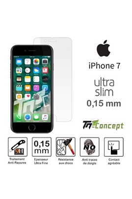 Protège écran sur mesure TM CONCEPT Verre trempé pour Apple iPhone 15 Pro