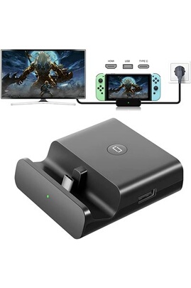 Connectique et chargeur console GENERIQUE Station d'accueil pour  Nintendo Switch,adaptateur HDMI compatible et mode TV - Noir