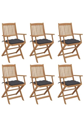 Table d'extérieur avec chaises pliantes en bois d'acacia