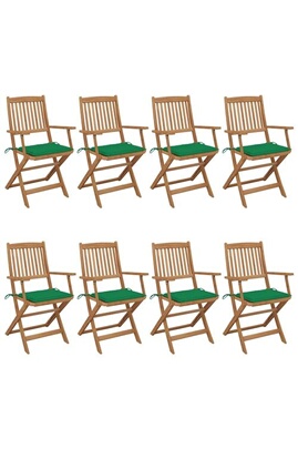 Ensemble table et chaises vidaXL Chaises pliables de jardin 8 pcs