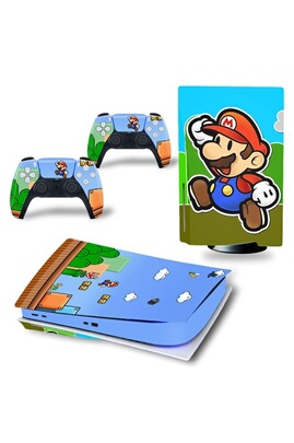 Autre accessoire gaming GENERIQUE Sticker pour Sony Console PS5, Super Mario  Bros-3009