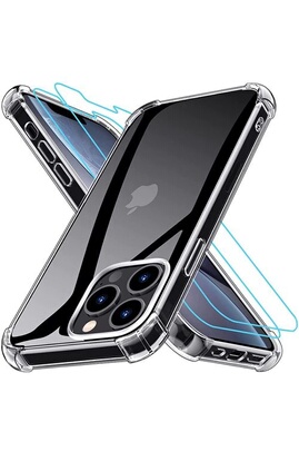 Coque Pour iPhone 13 Silicone TPU Transparente + 2 Verres Trempés