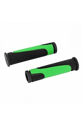Poignée et guidoline Newton Poignee vtt rubber noir-vert l125mm (paire)