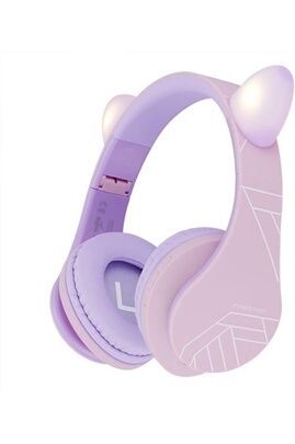 Casque audio PowerLocus Casque Bluetooth Sans Fil, Casque Audio Pour Enfants  - Violet/Rose