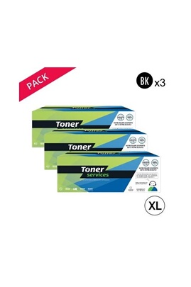 Compatible Lexmark 502H Pack 3 Toners Noir 50F2H00 (LT502)