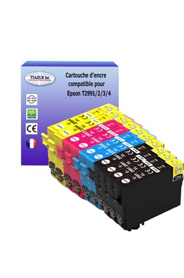 Pack de 10 cartouches d'encre compatibles avec les imprimantes Epson