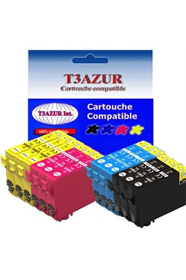 T3AZUR - 1+1 Cartouches d'encre compatibles remplace HP 305 305XL