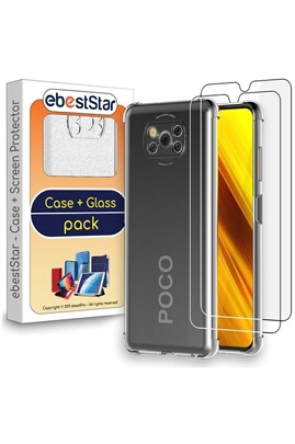 Xiaomi Poco X3 PRO - Pack 2 films en verre trempé protection écran + coque