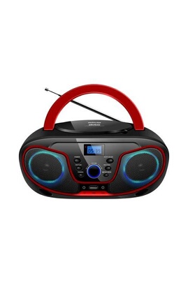 Radio Silva Schneider MPC 19.4 USB Radio-lecteur CD FM AUX, CD, USB noir,  rouge
