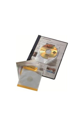 Rangement CD / DVD GENERIQUE Durable CD/DVD FIX - Pochette CD/DVD -  capacité : 1 CD, 1 DVD - transparent (pack de 10)