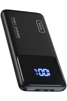 Batterie externe GENERIQUE INIU Batterie Externe 10500mAh (USB C 22,5W PD,  3.0, QC, 4.0, 3 Sorties, Lampe De Poche)