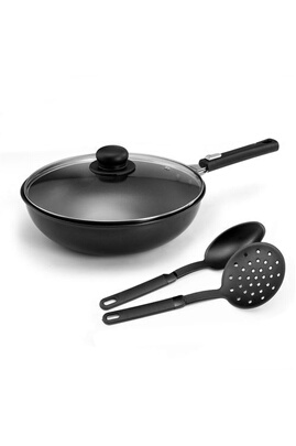 Cabilock Couvercle universel en acier inoxydable pour casserole, wok - 28 cm  : : Cuisine et Maison