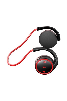 Ecouteurs GENERIQUE Écouteur sans fil bluetooth sport avec micro pour  téléphone moblie Rouge