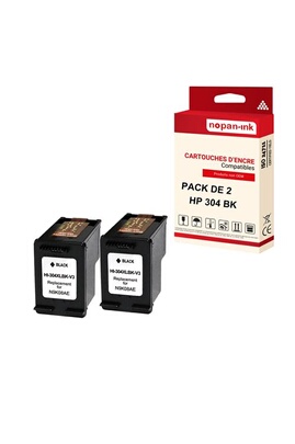 2 Noir Cartouches d'encre Compatible pour HP 304 XL 304XL