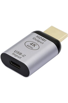 Adaptateur et convertisseur CABLING ® Adaptateur USB C vers HDMI, 4 K à 60  Hz, convertisseur USB de type C femelle vers HDMI mâle (compatible  Thunderbolt 3), pour la maison et le bureau