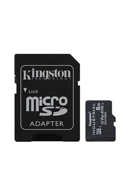 Industrial - Carte mémoire flash (adaptateur microSDHC - SD inclus(e)) - 8  Go - A1 / Video Class V30 / UHS-I U3 / Class10 - microSDHC UHS-I