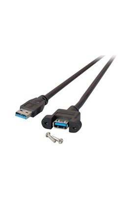 RALLONGE USB-A / USB-A, USB 3.0, M / F, NOIR, 1.8M