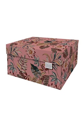 Boite de rangement floral garden 39,5x32x21cm carton rose FLORAL