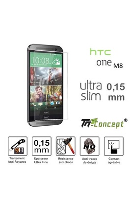 Protection d'écran pour smartphone TM Concept Vitre de protection Ultra Slim  - HTC One M8 - - Verre trempé Ultra Fine (0,15mm d'épaisseur)