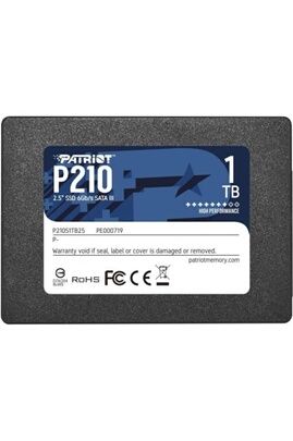 SSD interne PATRIOT Disque Dur SSD Interne P210S1TB25 1To 2.5