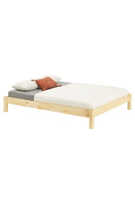 Lit 2 places Idimex Lit futon TAIFUN lit double pour adulte et enfant 140 x  190 cm, en pin massif finition vernis naturel